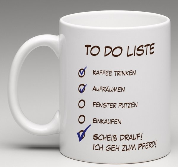 Kaffee Becher TO DO LISTE